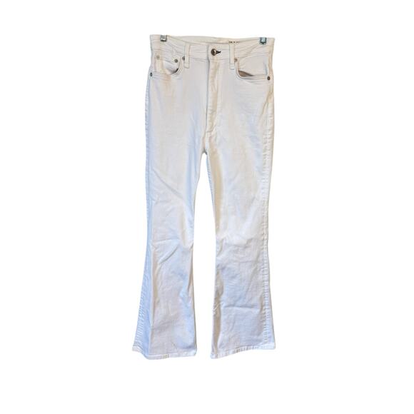 RAG & BONE Casey High Rise Ankle Flare White Size 27 EUC $225 MSRP AW22 - Picture 2 of 9